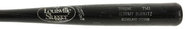 1996 Jeromy Burnitz Cleveland Indians Louisville Slugger Professional Model Game Used Bat (MEARS LOA)