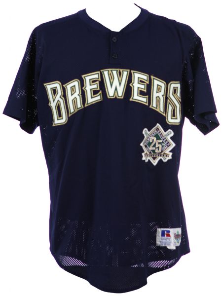 1994 Mike Caldwell Milwaukee Brewers Old Timers Game Worn Jersey (MEARS LOA/Signed Caldwell LOA)