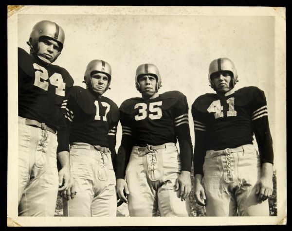 1945 Robert Chabot Arnold Tucker Felix Blanchard Glenn Davis Army Football Original 7" x 9" Photo