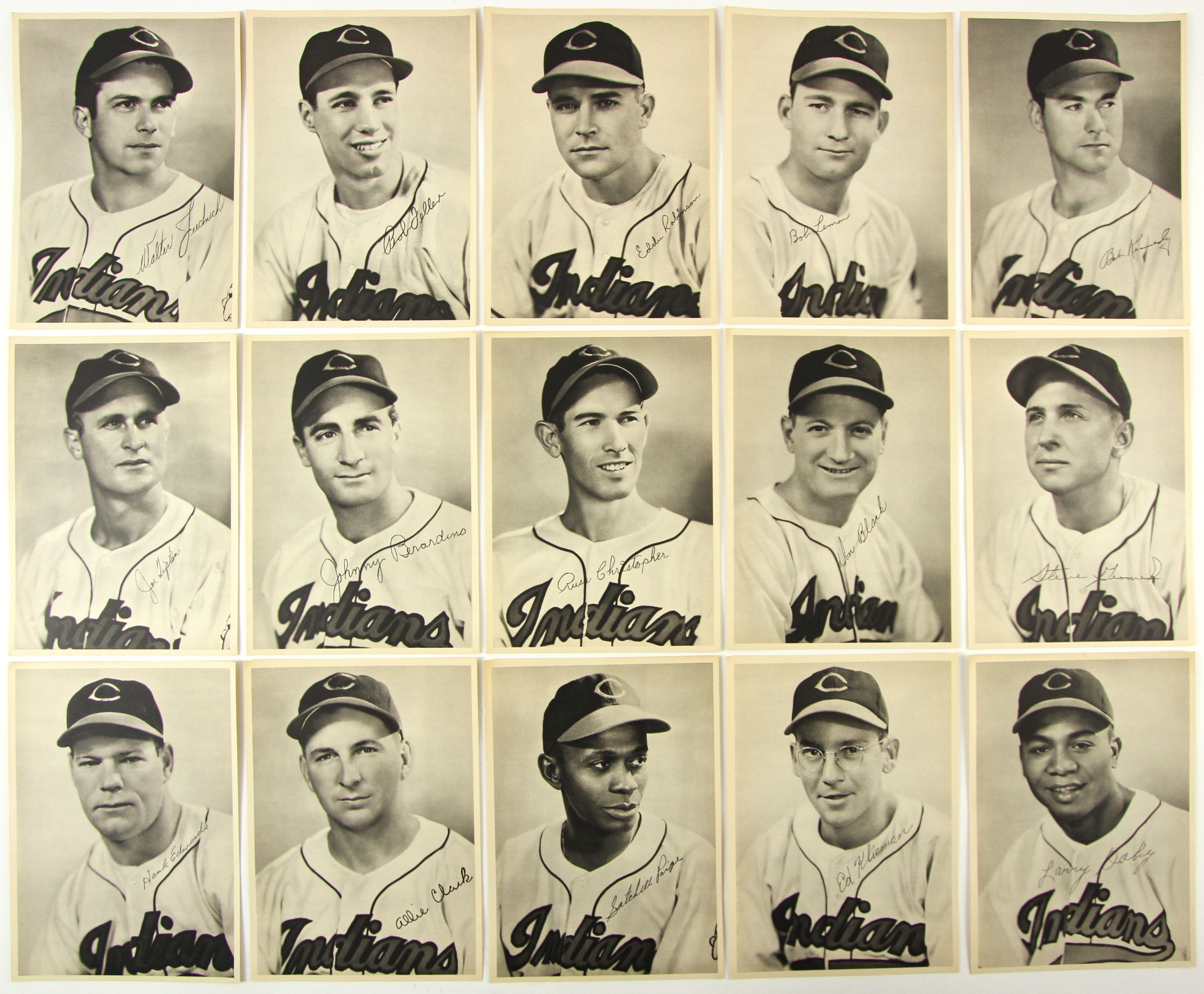 Lot Detail - 1948-49 Cleveland Indians Facsimile Signed Team Photo ...