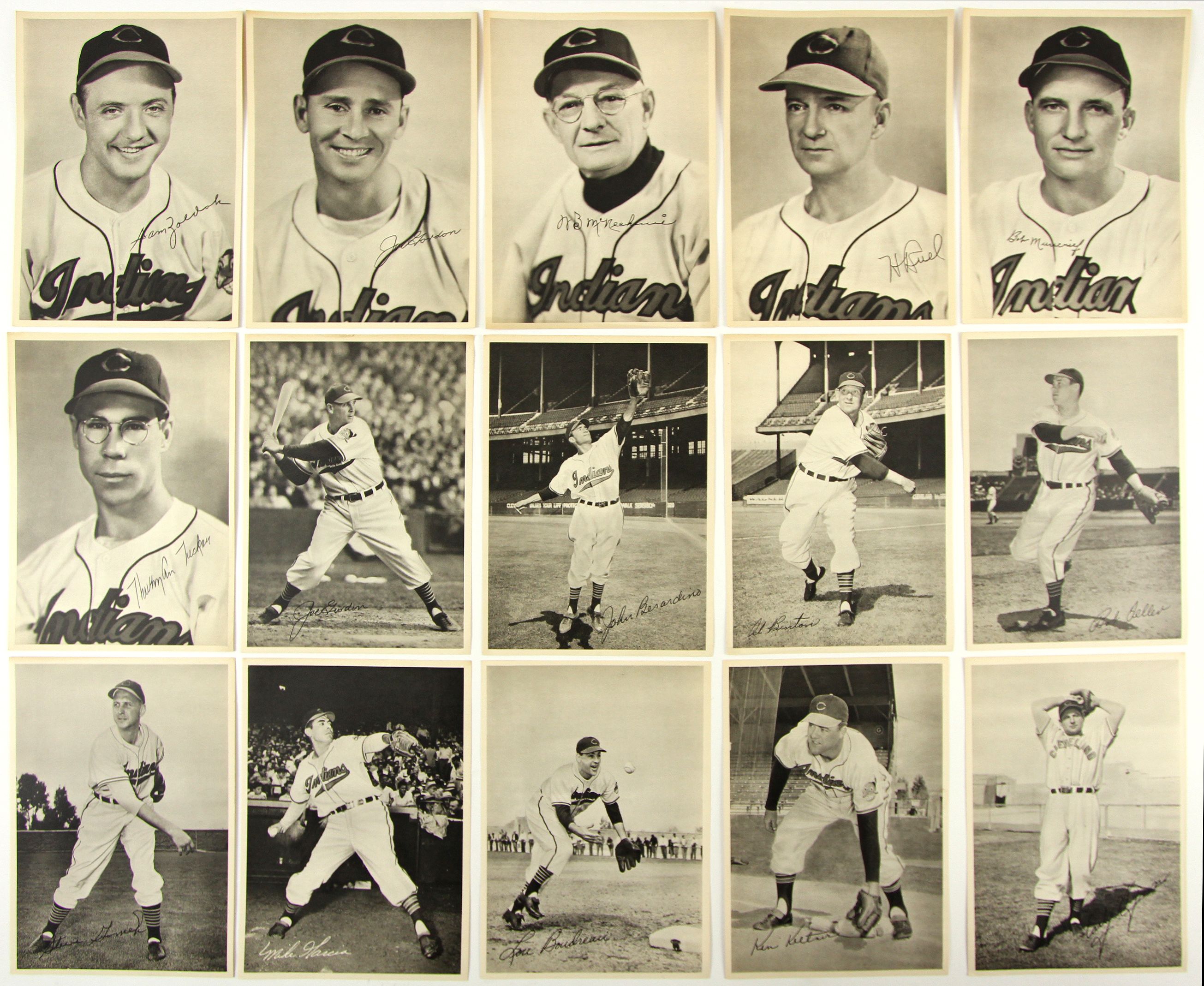 Lot Detail - 1948-49 Cleveland Indians Facsimile Signed Team Photo ...