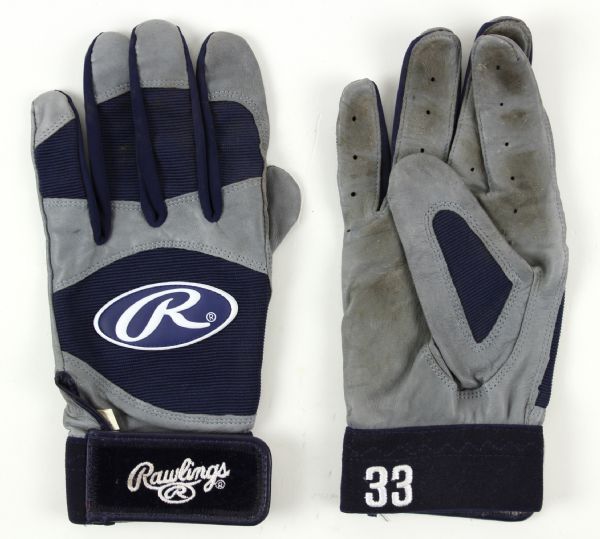 2006 Mike Piazza San Diego Padres Game Worn Rawlings Batting Gloves (MEARS LOA)