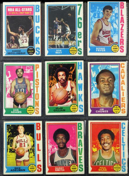 1974-75 Topps Basketball Card Complete Set (264)