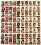 1999 Topps Gallery Heritage Uncut Sheet w/ 80 Cards Including Hank Aaron, Ken Griffey Jr., Greg Maddux & More