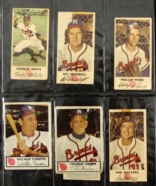 1951-83 Milwaukee Braves Baseball Card Collection w/ Aaron Mathews Spahn(Lot of 253)