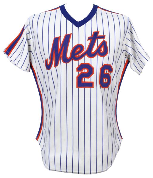 1984 Bill Robinson New York Mets Game Worn Home Jersey (MEARS LOA)