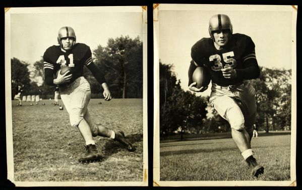 1945 Doc Blanchard Glenn Davis Army Football Original 7" x 9" Photography - Lot of 2