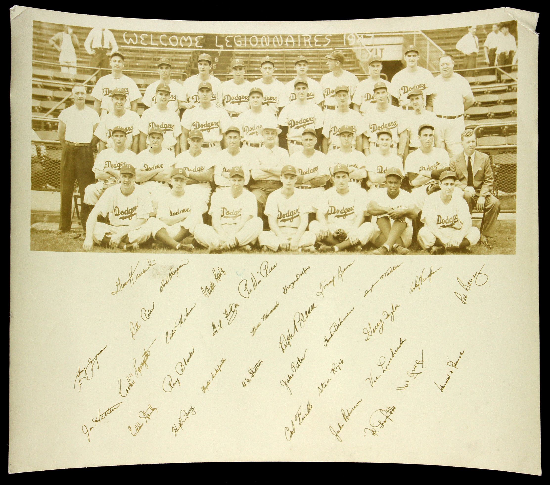 Sold at Auction: 1947 Brooklyn Dodgers team photograph (NL Champions).