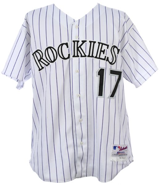 Lot Detail - 2002-03 Todd Helton Colorado Rockies Game Worn Home Jersey  (MEARS LOA)