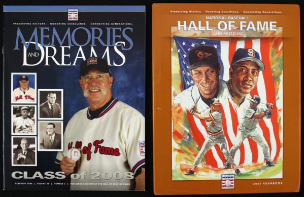 1999-2008 Baseball Hall of Fame Program & Yearbook Collection - Lot of 7