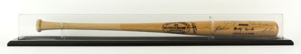 1970s New York Yankees Signed Mickey Mantle Display Bat w/ 16 Signatures Including Yogi Berra, Don Larsen, Ron Guidry & More (JSA)