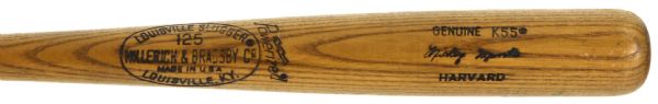 1977-79 Mickey Mantle New York Yankees H&B Louisville Slugger Professional Model Harvard Bat (MEARS LOA)