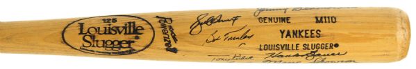 1983-89 New York Yankees Multi Signed Louisville Slugger Professional Model Bat w/ 15 Signatures Including Don Larsen, Catfish Hunter, Ron Guidry & More (JSA)