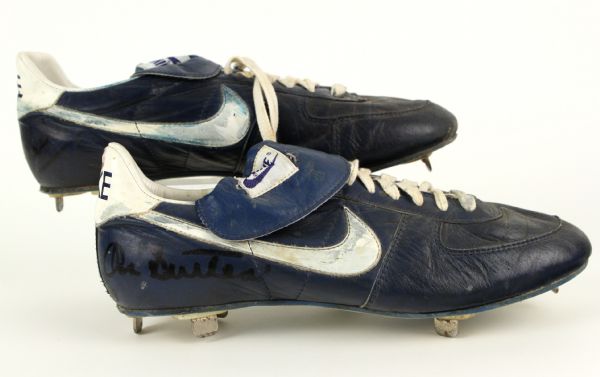 1983-84 Don Sutton Milwaukee Brewers Signed Game Worn Cleats (MEARS LOA/JSA)