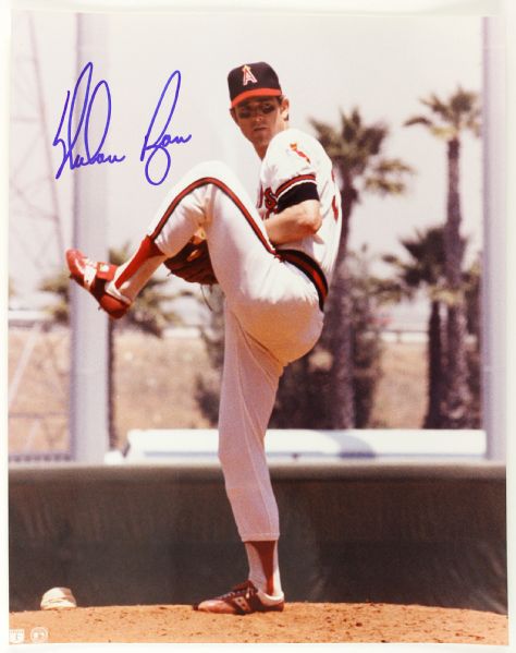 1972-79 Nolan Ryan Signed 11" x 14" Photo California Angels (JSA) 