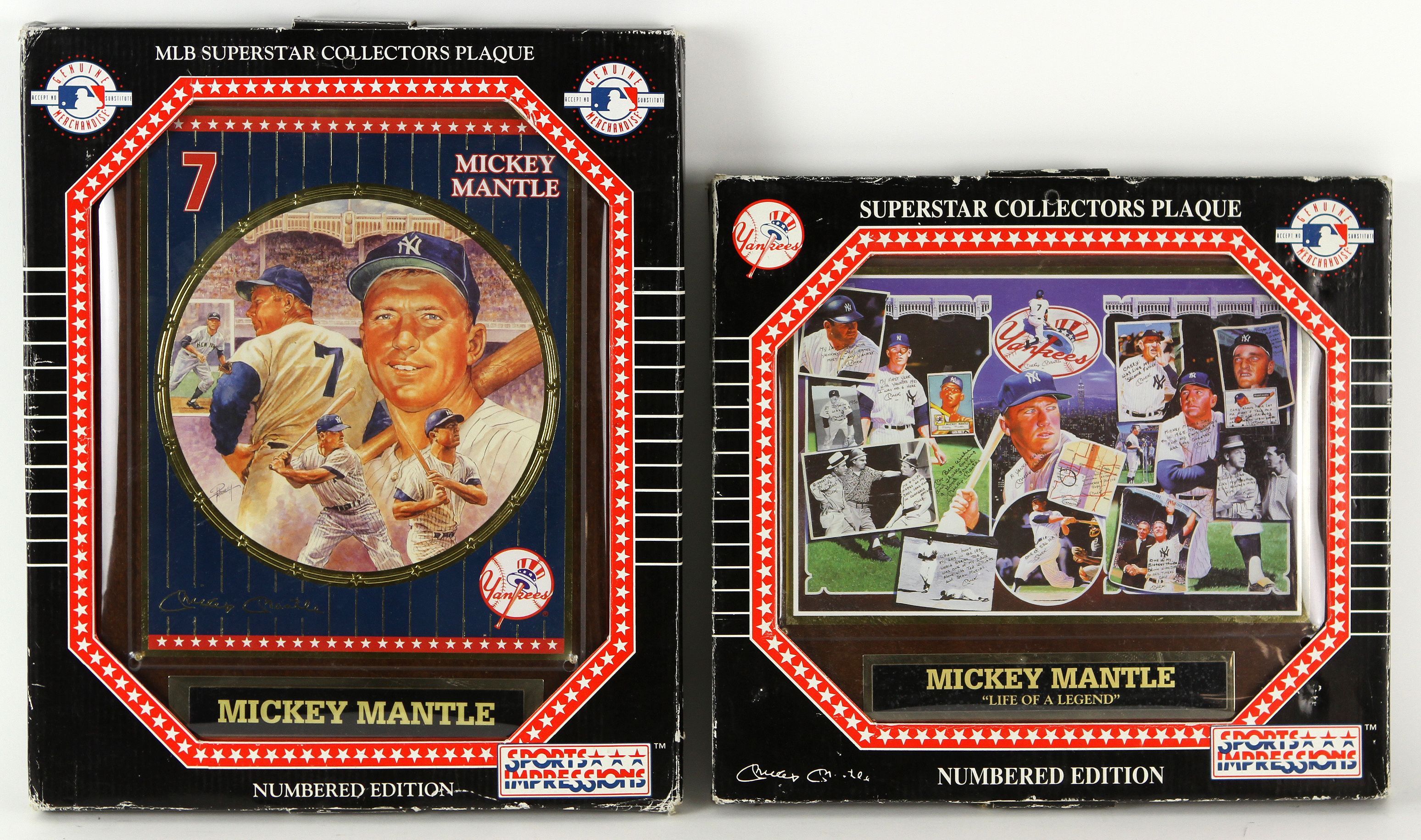 Lot Detail - 1995 Mickey Mantle Sports Impressions Plaques New York ...