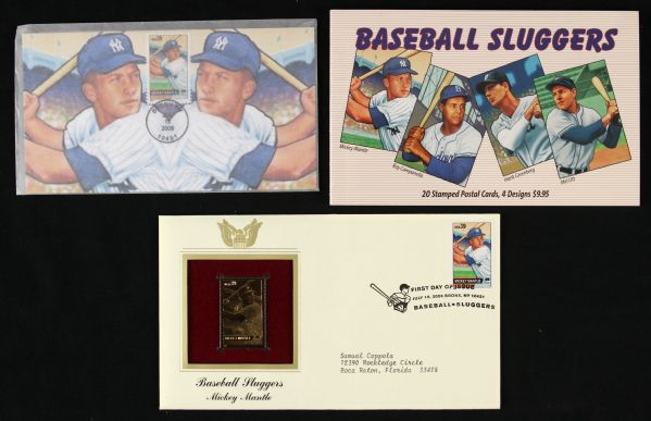 2006 Mickey Mantle Roy Campanella Mel Ott Hank Greenberg Baseball Sluggers Postcard Collection - Lot of 22