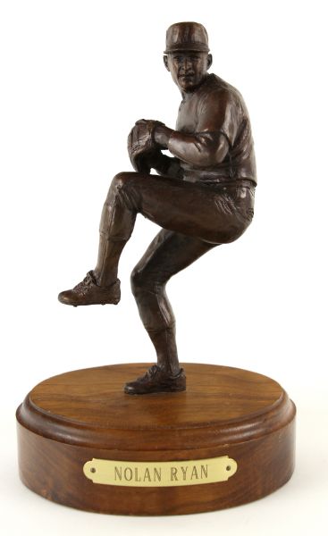 2000s Nolan Ryan Texas Rangers 9.5" Bronze Statue 