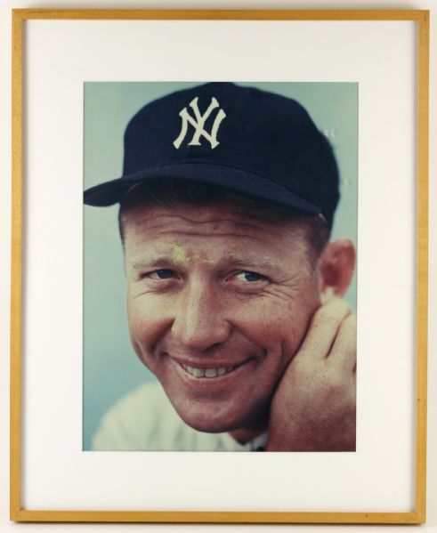 1990s Mickey Mantle New York Yankees 20" x 24" Framed Ozzie Sweet Photo