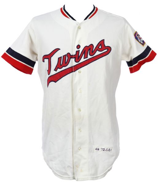 1972 Dick Woodson Minnesota Twins Game Worn Home Jersey (MEARS LOA)