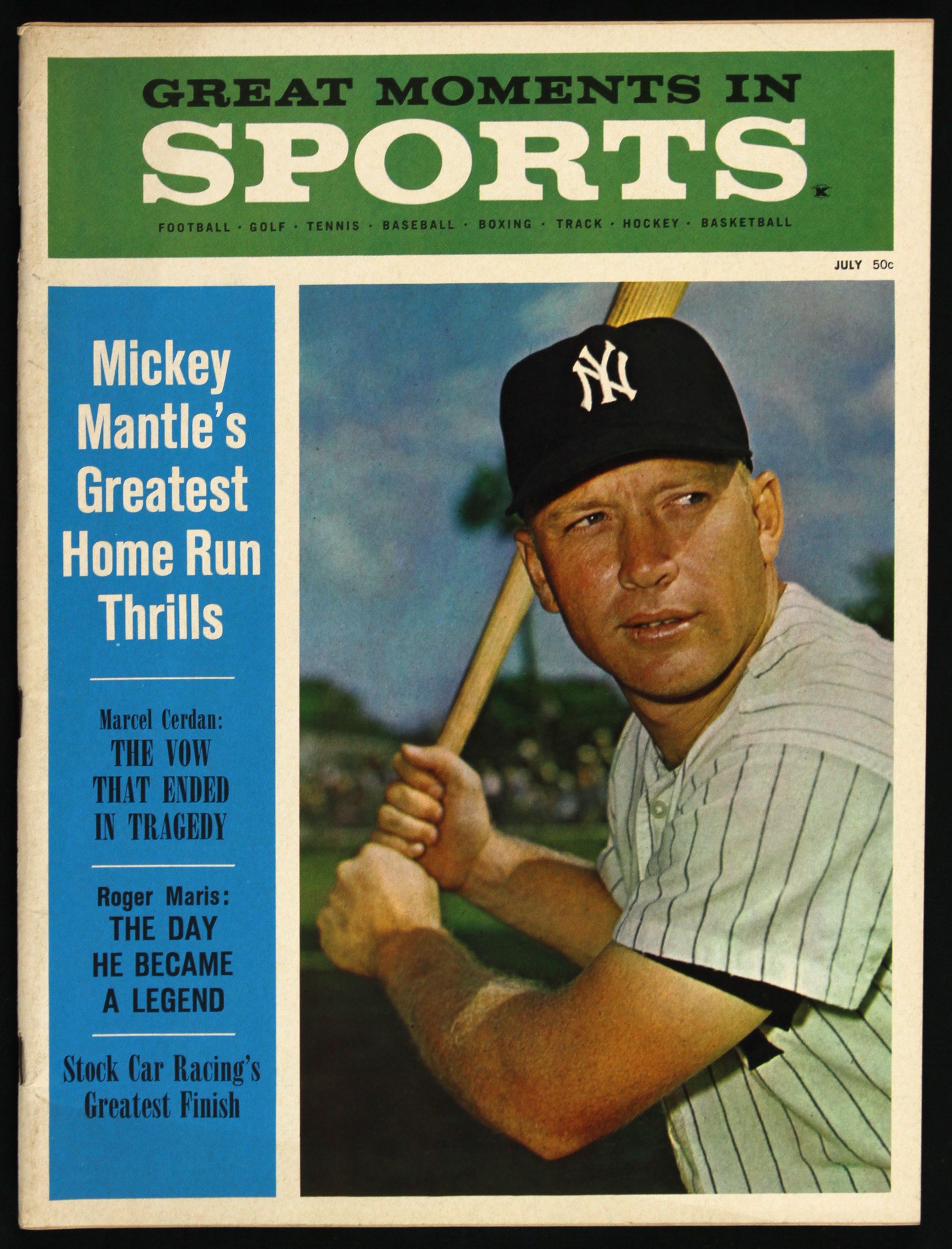 Lot Detail - 1962 Great Moments In Sports Magazine W/ Mickey Mantle On ...