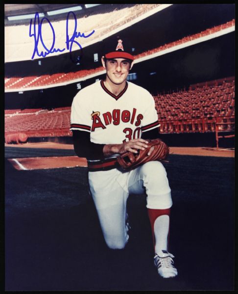 1972-79 Nolan Ryan Signed 8" x 10" Photo California Angels w/ Nolan Ryan Foundation Certificate 