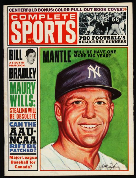 1965 Complete Sports Magazine w/ Mickey Mantle on Cover 