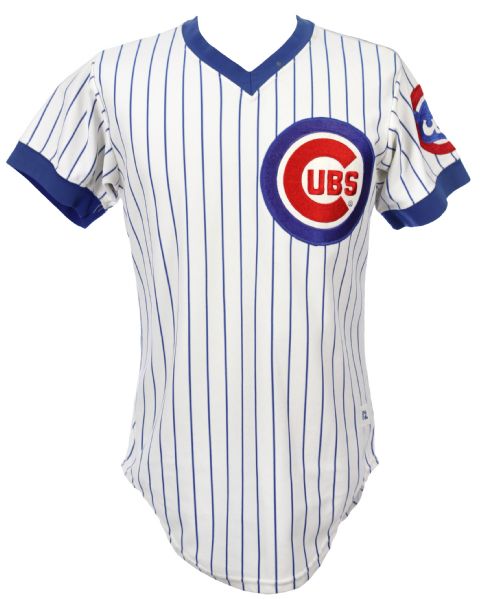 1982 Mel Hall Chicago Cubs Game Worn Home Jersey (MEARS A10)