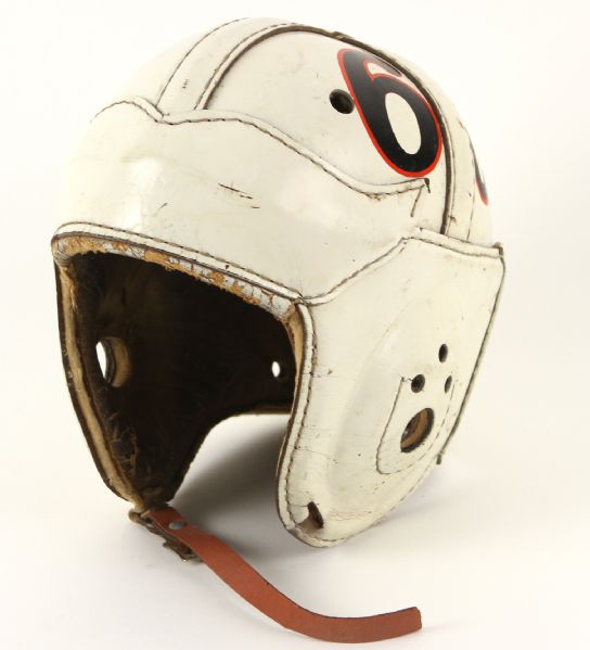 1940s Circa Macgregor Goldsmith Tom Harmon Endorsed Leather Football Helmet 