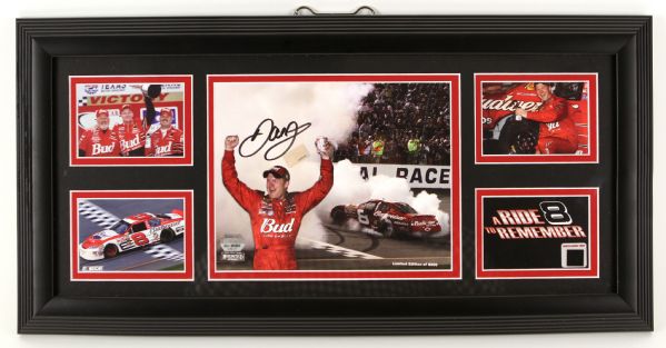 2007 Signed Dale Earnhardt Jr. Framed Display 12" x 24" Mounted Memories (JSA)