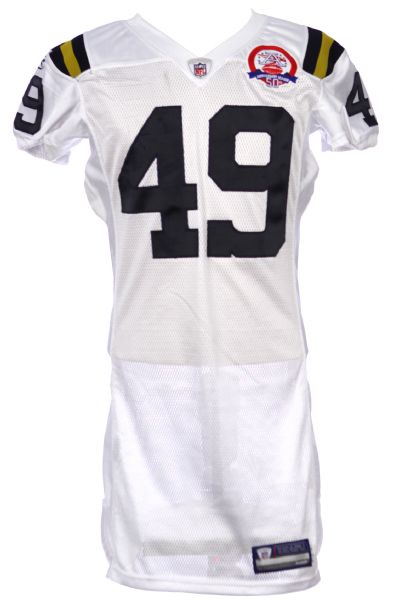 2009 (October 25) Tony Richardson New York Jets Game Worn Road Uniform (MEARS LOA)