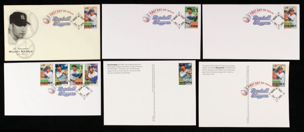 2006 Mickey Mantle Roy Campanella Mel Ott Hank Greenberg Baseball Sluggers First Day of Issue Collection - Lot of 9