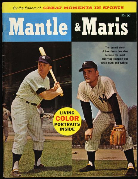 1961 Great Moments In Sports Mantle and Maris Magazine