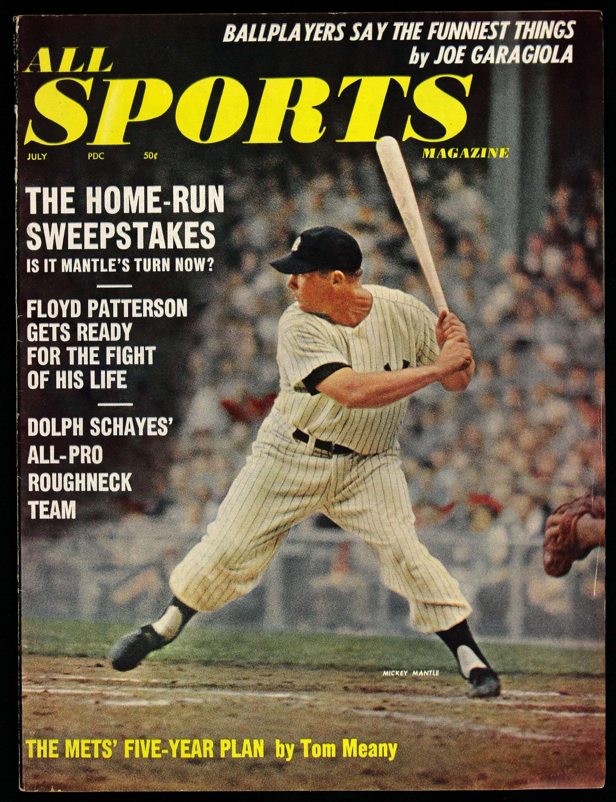 Lot Detail - 1962 All Sports Magazine w/ Mickey Mantle on Cover