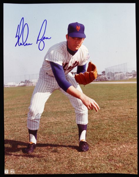 1994 Nolan Ryan New York Mets Signed 11" x 14" Photo (JSA)