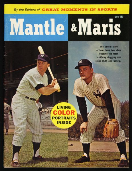 1961 Mickey Mantle Roger Maris New York Yankees Commemorative Magazine