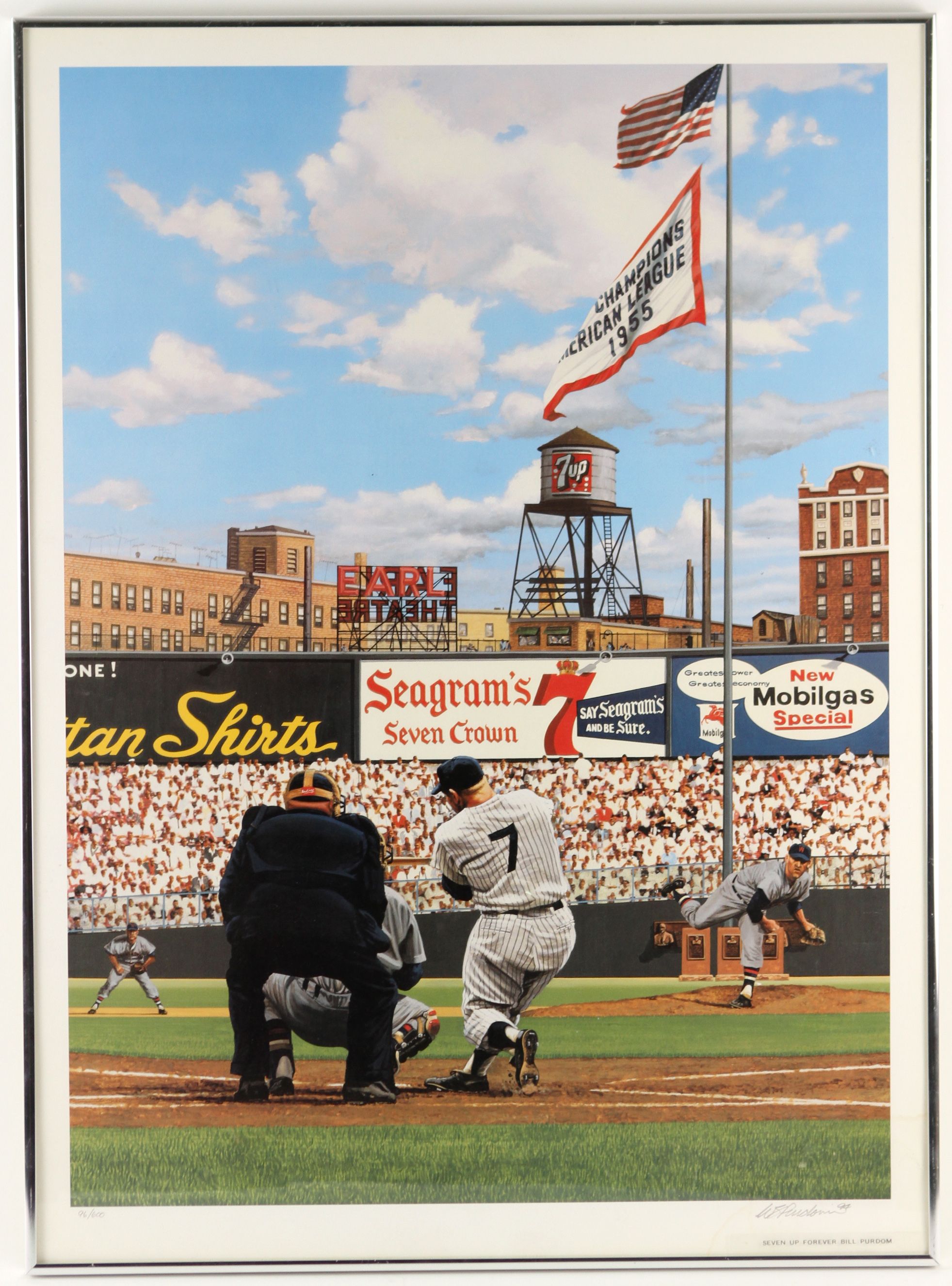 Lot Detail - 1994 Mickey Mantle Lithograph Titled Seven Up Forever ...