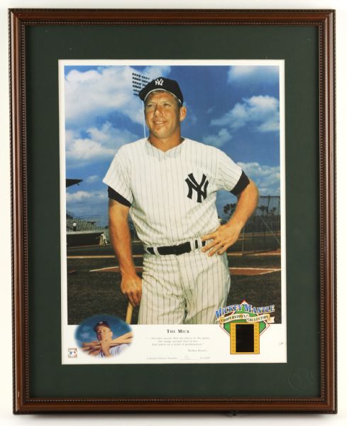 Lot Detail - 1998 Mickey Mantle Framed Cooperstown Collection Cell ...