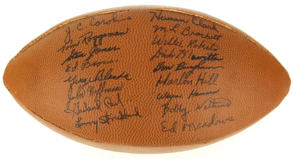 1956 Chicago Bears Facsimile Signed Hutch Football w/ 17 Signatures Including George Blanda, J.C. Caroline & More 