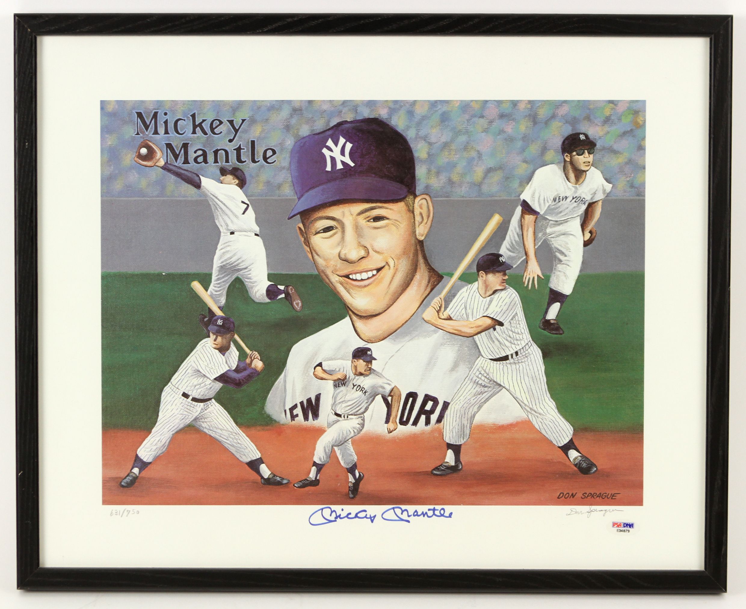 Lot Detail - Mickey Mantle Signed and Framed New York Yankees