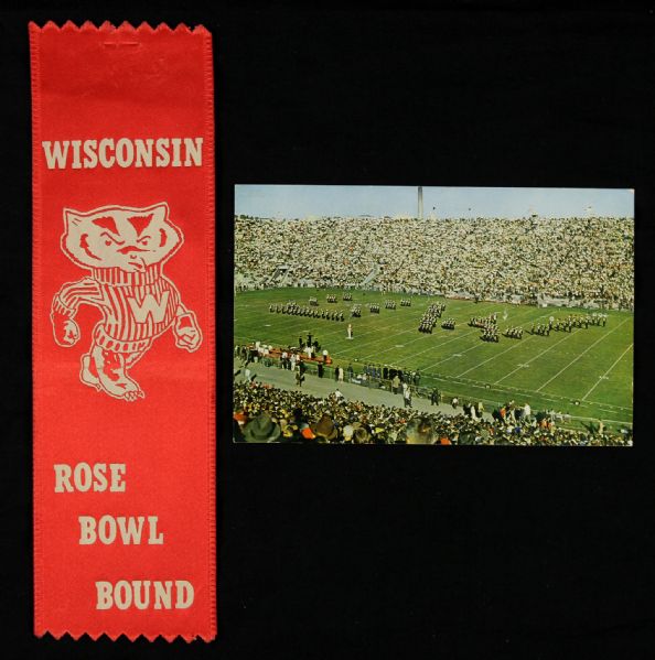 Lot Detail 196263 University of Wisconsin Rose Bowl Postcard and