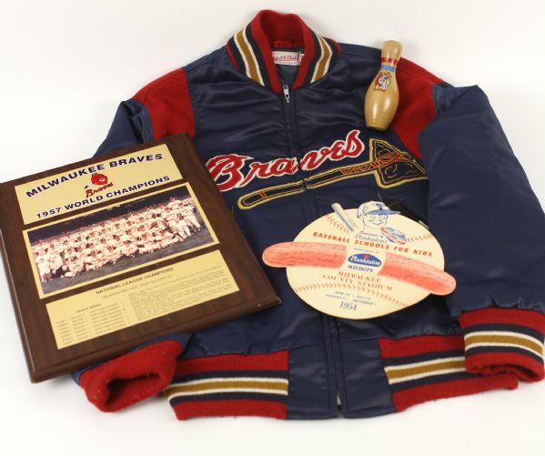 1950s-90s Milwaukee Braves Memorabilia Collection - Lot of 4 