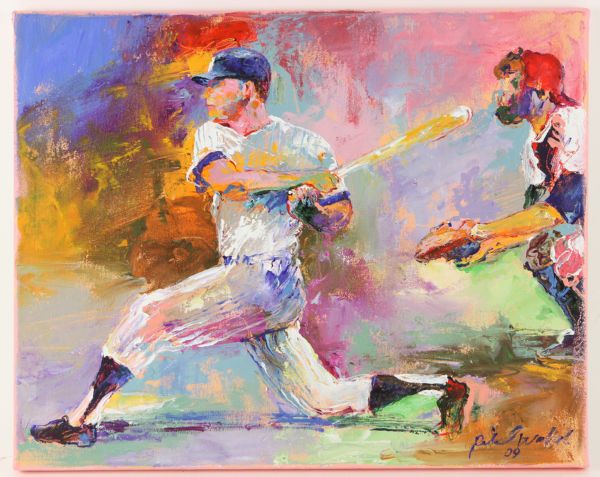 2009 Mickey Mantle New York Yankees 16" x 20" Original Art Work