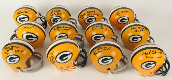 1960s-90s Massive Green Bay Packers Signed Mini Helmet Collection - Lot of 47 w/ James Lofton, Ahman Green, Gilbert Brown & More (JSA) 