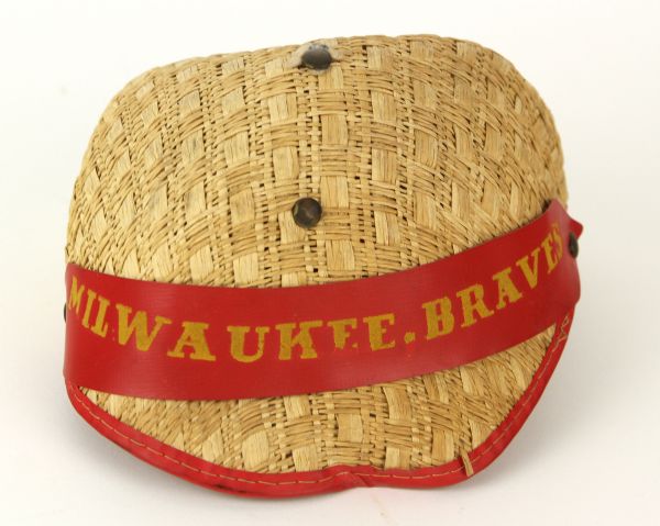 1950s Milwaukee Braves Straw Weaved Childrens Hat