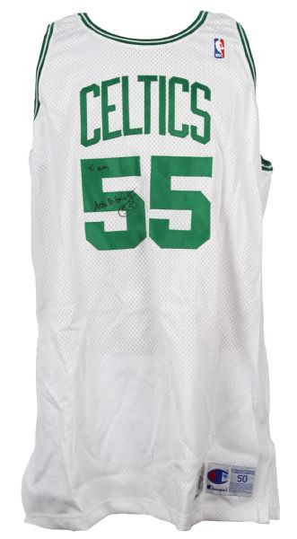 1994-95 Acie Earl Boston Celtics Signed Game Worn Home Jersey (MEARS LOA/JSA)