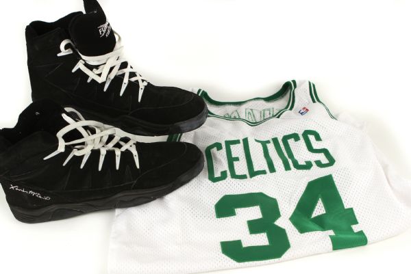 1994-95 Xavier McDaniel Boston Celtics Game Worn Home Jersey & Xanthus Furious Shoes (MEARS LOA) 