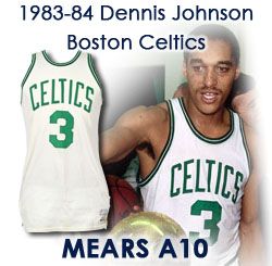 1983-84 World Championship Season Dennis Johnson Boston Celtics Game Worn Home Jersey (MEARS A10)