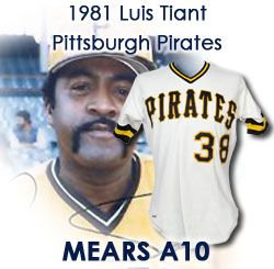 1981 Luis Tiant Game Worn Pittsburgh Pirates Uniform.  Baseball