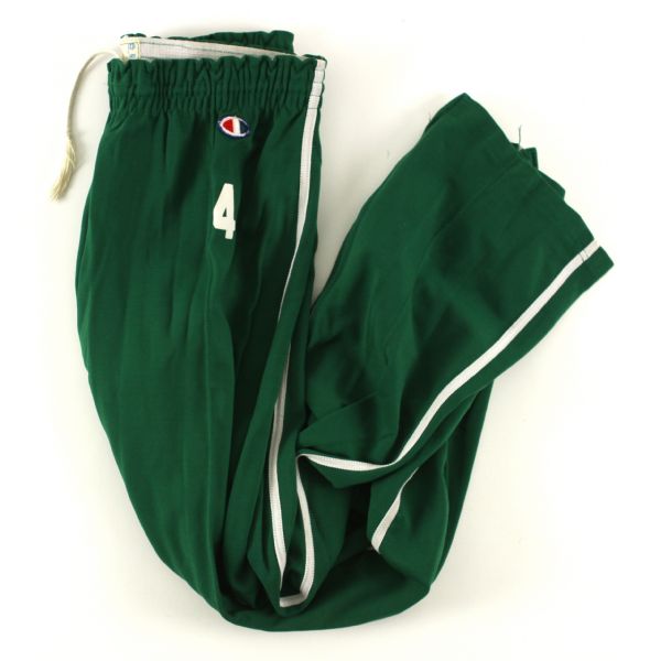 1980s circa Green #4 Champion Basketball Warm Up Pants